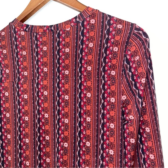BCBGeneration Women A-Line Long Sleeve Boho Tribal Print Swing Dress XS EUC - Picture 12 of 16